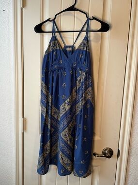 Converse Blue Printed Paisley Sundress with Adjustable Spaghetti Straps size M